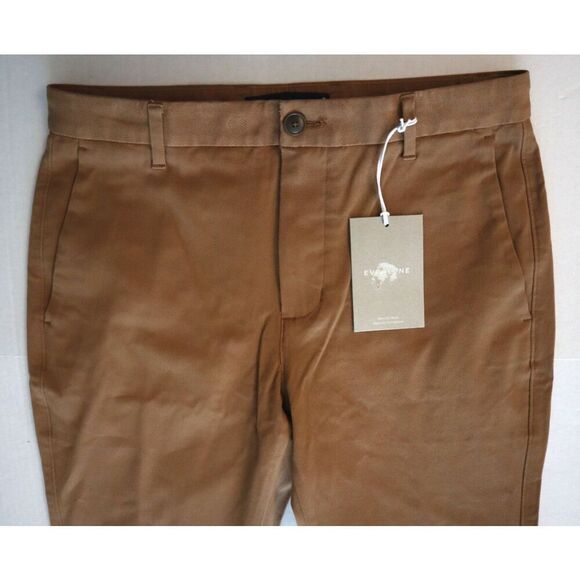 Everlane Uniform Men's Sz 30x28 Brown The Performance Chino Slim Fit Pants - Picture 7 of 10